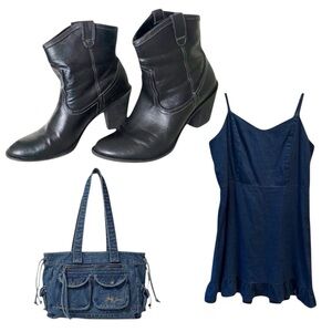 Style & Co. Vegan Leather Black Ankle Boots – Size 9M